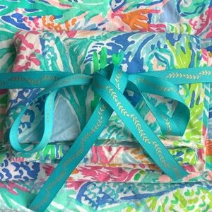 Lilly Pulitzer Colorful Mermaid Sheet Set.  100% organic cotton. Pottery Barn.